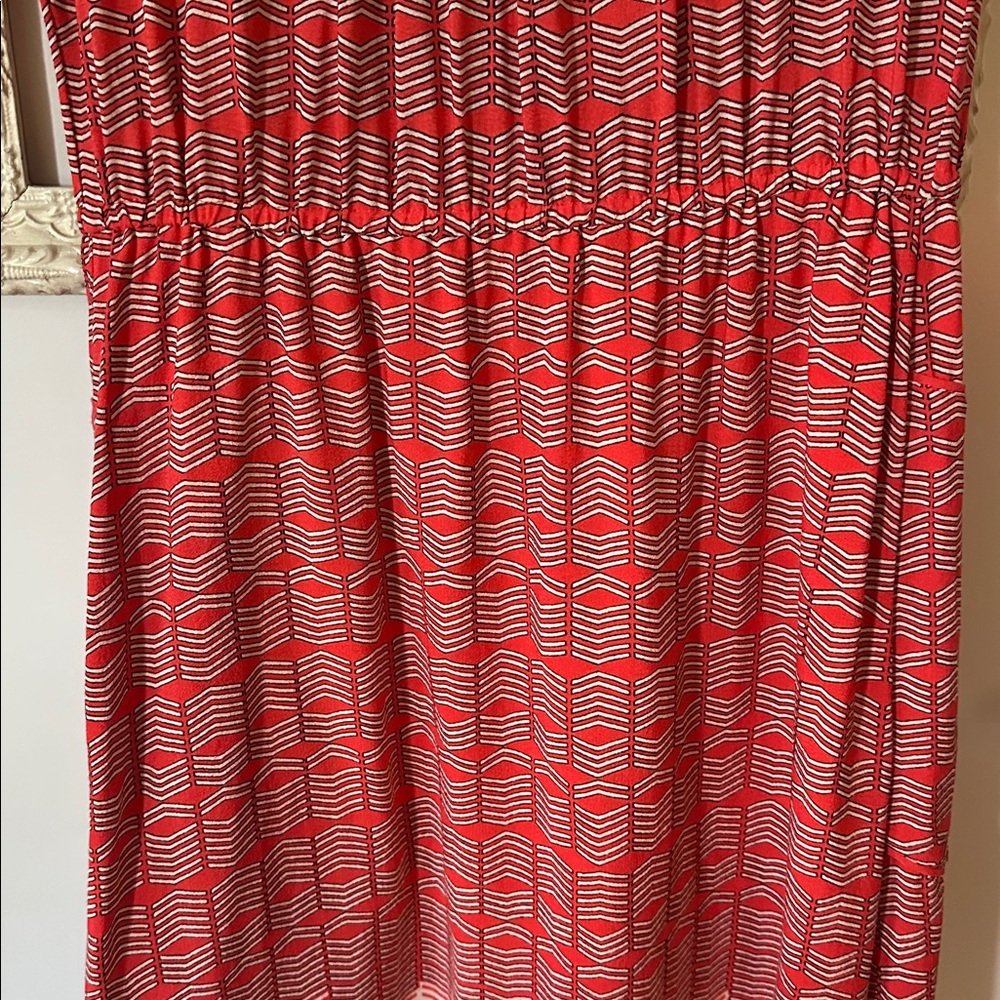 MAEVE | Anthropologie Victoria Midi Dress Button Down Retro Chevron Pattern - Picture 13 of 16